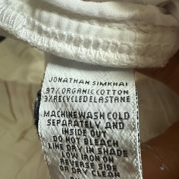 Jonathan Simkhai RIVER STRAIGHT LEG DENIM White Size 29 - Picture 9 of 9